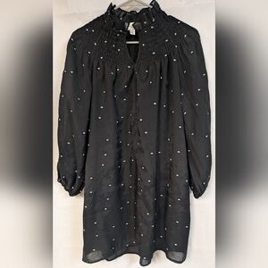 Pomander Place Black and White Polka Dot Taylor Dress XS